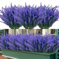 Realistic purple artificial lavender bunch for home garden and balcony decoration - Purple