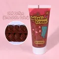 50ml Chocolate brown simulation cream glue in squeeze tube for DIY crafts - 50g + 1 Nozzle / 20# Coffee
