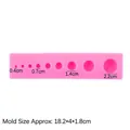 Pink silicone hemisphere mold for chocolate and fondant cake decorating 18.2x4x1.8cm - Pink