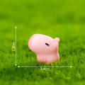 Mini pink capybara figurine ornament on green grass landscape, 1.2cm height - Small Capybara (Light Pink)