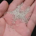 Handheld silver lined glass seed beads for DIY jewelry and beaded bracelet making - 2mm / 450g / White