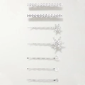 Elegant silver hair clip set with 7 pieces featuring rhinestones and snowflake designs - 7-piece Set
