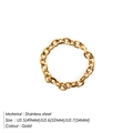 3MM 18k vergoldeter Edelstahl-Kettenring für Damen in drei US-Größen erhältlich - Umfang 49MM-US5 / Gold