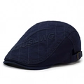 Béret bleu foncé matelassé avec broderie GUSILWG et boucle de réglage en métal - Réglable / Bleu marine