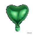 10-inch emerald green heart-shaped foil balloon with metallic mirror finish for parties - 10 Inch Heart Dark Green