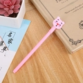 Cute pink cartoon pig neutral pen for students featuring creative 3D doll decoration - Red Nose Bear Pink