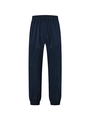 Dettaglio del tessuto a nido d'ape blu scuro e della vita con coulisse dei pantaloni - S / Blu navy