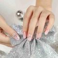 JP2695-Gradient Nude Glitter Rhinestone