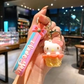 3D μπρελόκ Hello Kitty σε χωνάκι παγωτού με ροζ και μπλε λουράκι σιλικόνης - B469-4 Ροζ Kt / Μεγάλο