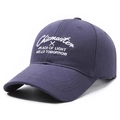 Navy blue 6-panel cotton baseball cap featuring white Chicmaster 3D embroidery - Adjustable / Navy Blue