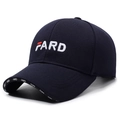 Navy blue baseball cap with 3D FARD letter embroidery and textured fabric - Adjustable / Navy Blue