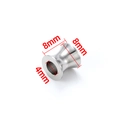 Silver stainless steel spacer bead for DIY jewelry making with 8mm height and 4mm hole - Polished Horn Bead / 8x8x4mm / Steel