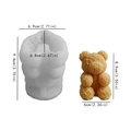 Rose bear silicone mold with dimensions for DIY aromatherapy candle making - Rose Bear