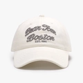 Cappellino da baseball crema classico con scritte Bean Town Boston ricamate in grigio - Beige