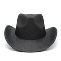 Dettaglio del cappello da cowboy nero con texture scintillante e ampia tesa ricurva - M (56-58cm) / Nero