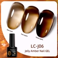Esmalte gel de uñas ámbar LILY'CUTE LC-J06 con acabado traslúcido en 1 a 3 capas - Ámbar Oscuro-J06