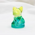 2-inch K9 crystal French bulldog figurine in yellow-green gradient glass finish - Yellow Green Gradient
