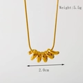 Vergoldete Edelstahl Schlangenkette mit spiralförmigem Metallring Anhänger für Damen - Wickelstil (X030) / Gold