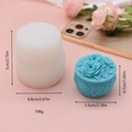 Silikonform für DIY-Schmuckdosen mit Rosenprägung, Seifen und Kerzen, Größe 7x6,8 cm - Rosen-Relief-Zylinder-Stil (3)