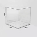 Clear 35x35x35cm acrylic flower display bucket with a reinforced base for floral arrangements - Thickened Acrylic Secret Garden (35#)