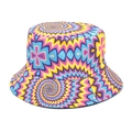 Cappello da pescatore colorato con motivo a vortice vivace per protezione solare - M (56-58cm) / Caleidoscopio Colorato All-over (3#)