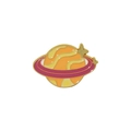 Emaille-Anstecknadel im Saturn-Design in Gelb, Orange und Pink mit Goldfinish - Planetenwelle-Gelb