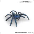 Realistic Brazilian blue spider model for kids, durable plastic insect toy ornament - Brazilian Blue Spider
