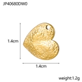 Pendentif cœur doré avec texture martelée, breloque de bijoux DIY 1,4 cm en acier - Coeur Martelé Or