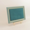 Vintage green jewelry display frame with gold floral carving on a small wooden easel - 23*32cm/With Stand/With Hook / Lake Blue With Green