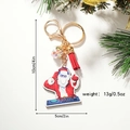 Llavero creativo de Papá Noel DJ con bola de estrellas y borla roja decorativa - Papá Noel DJ