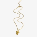 Retro schildpad hanger ketting in goudkleurige afwerking met unieke kralenketting - Gouden Schildpad