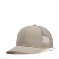 Light khaki mesh trucker hat with curved brim and breathable fabric for outdoor sports - Adjustable / Light Khaki + Light Khaki Mesh