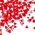 Red heart-shaped confetti mix with solid and hollow cutouts for wedding party decor - Mixed Hearts (Solid + Hollow) / Regular Small Size