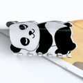 Graziosa pinza per capelli a forma di panda bicolore con base in lega lucida - Grande molletta per capelli panda (D21-5-5)