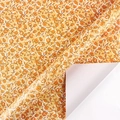 Floral wrapping paper with orange and white blossoms on a yellow vintage background - Style 5 (Yellow Floral)