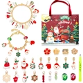 Macro view of Christmas advent calendar jewelry set with 24 slots and festive charms - M-20 Style