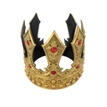 Corona da re dorata vintage con gemme rosse e rilievi per cosplay di lusso reale - Taglia unica / Oro