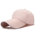 Pink quick-dry sports baseball cap with reflective brim and white SPORTS print - Adjustable / Pink