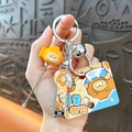 Cute cartoon lion nail clipper keychain set with ear pick, portable bag charm gift idea. - Taiyaki Lion
