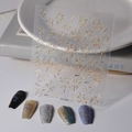 3D Laser Gold Feuerwerk Nagelaufkleber mit irisierendem holografischem Effekt für Maniküre - Brillantes Regenbogen-Laser-Feuerwerk (CO-099)