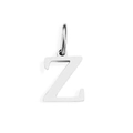 Polished silver stainless steel alphabet letter Z pendant for DIY jewelry necklaces - Letter Z (Steel Color)
