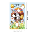 Easter bean bag toss game banner with cartoon rabbits and eggs for party fun - 75x135cm / Blue Easter Toss Game Banner (ED07)