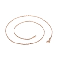 Elegant rose gold snake chain necklace with a secure lobster clasp on a white background - 500mm x 1.2mm / Rose Gold