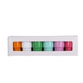 Set of six 3oz colorful stainless steel mini tumblers in a white window display box - Display Box Set / Multicolor