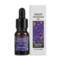 Violet fragrance oil in 10ml amber glass bottle with dropper and white paper box packaging - RH-25 Violet / 10ml