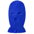 Cagoule classique bleu roi à 3 trous en maille épaisse chaude pour les sports d'hiver - Bleu saphir