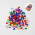Miniaturas de caramelos de colores variados en forma de óvalo plano para manualidades - Frijoles de caramelo - Color aleatorio (1 pieza)
