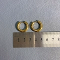 Boucles d'oreilles créoles 20mm en acier inoxydable plaqué or 18k avec fermoir - 4.0*12 Créole Or