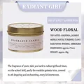 Golden tin scented soy candle in Heaven Gardenia scent with floral and woody notes - Heavenly Gardenia / 80g