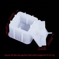 Translucent square gift box silicone mold set for DIY resin and candle storage jars - Square